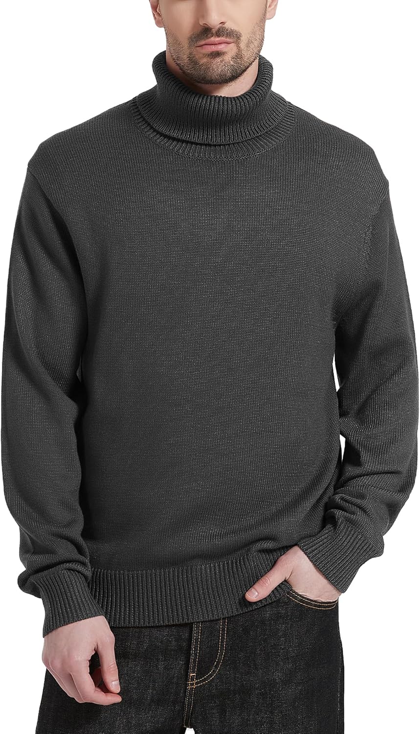 Kallspin Men's Turtleneck Sweaters for Timeless Style and Comfort
