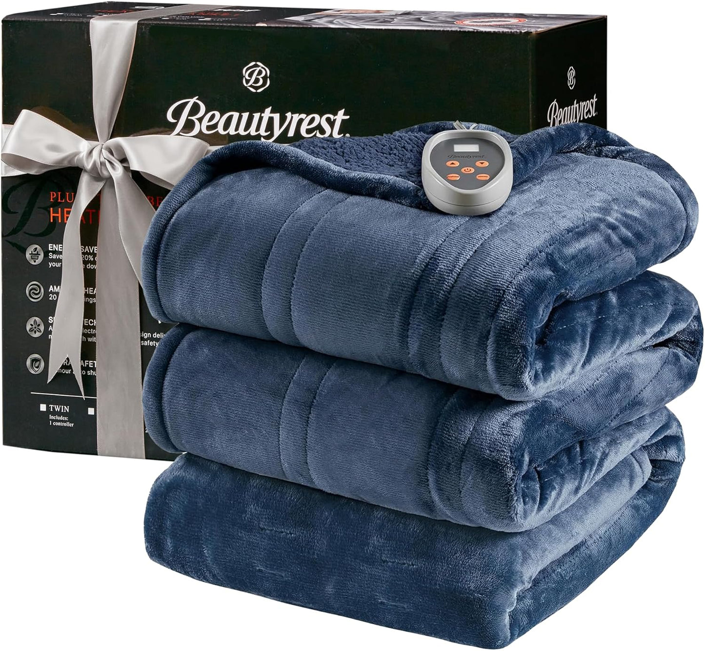 Beautyrest Electric Blanket with Auto Shut Off and Multi Heat Settings
