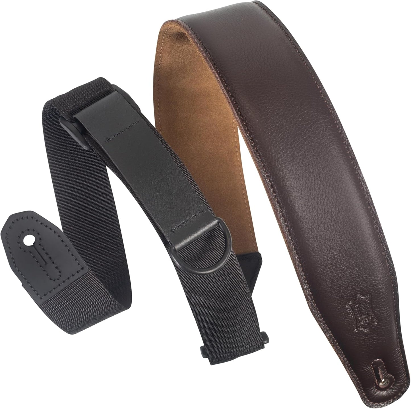 Levy's Garment Leather Guitar Strap - Dark Brown