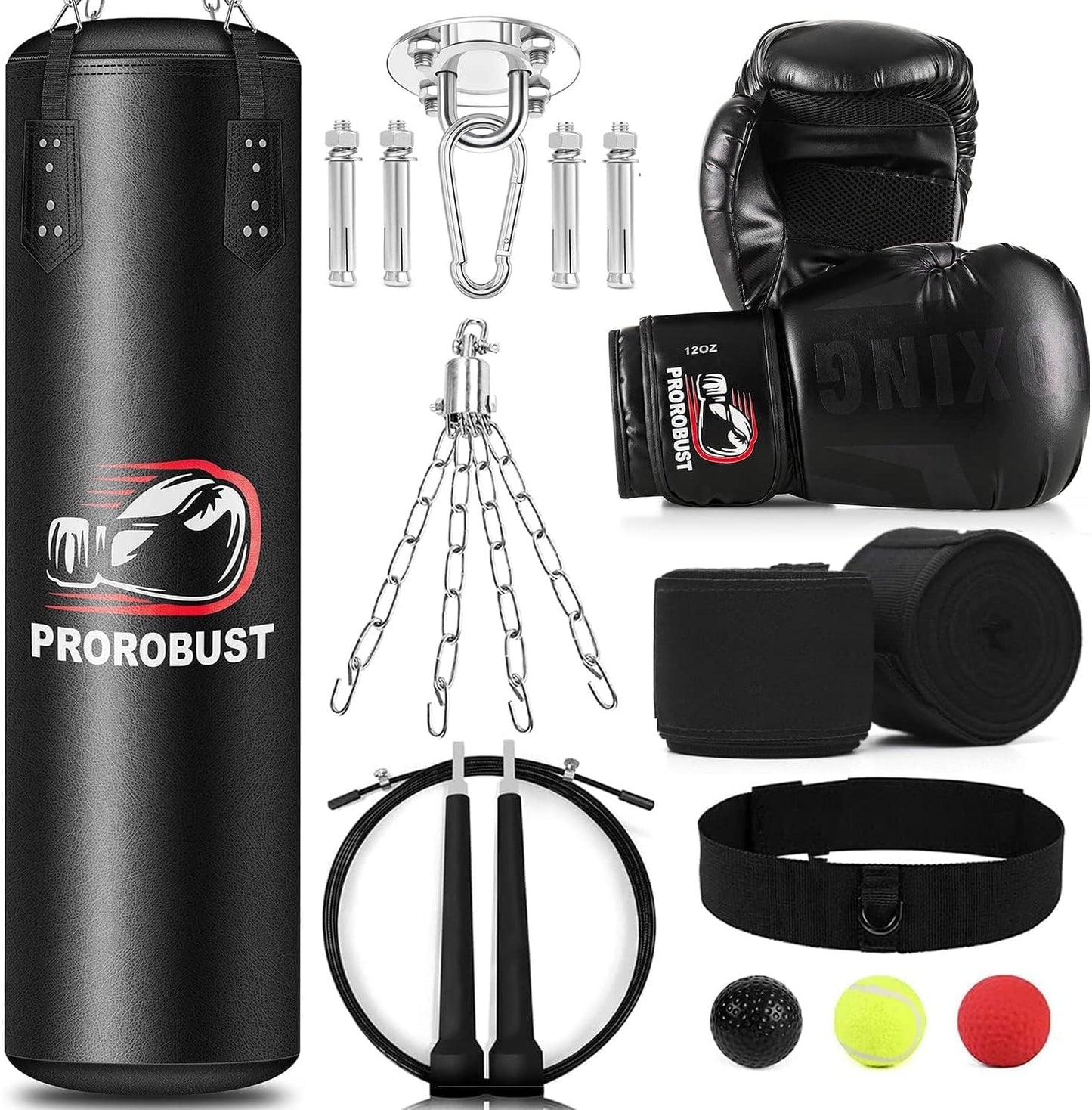 4ft Pro Boxing Bag Set with Gloves - Ultimate Home Workout Gear