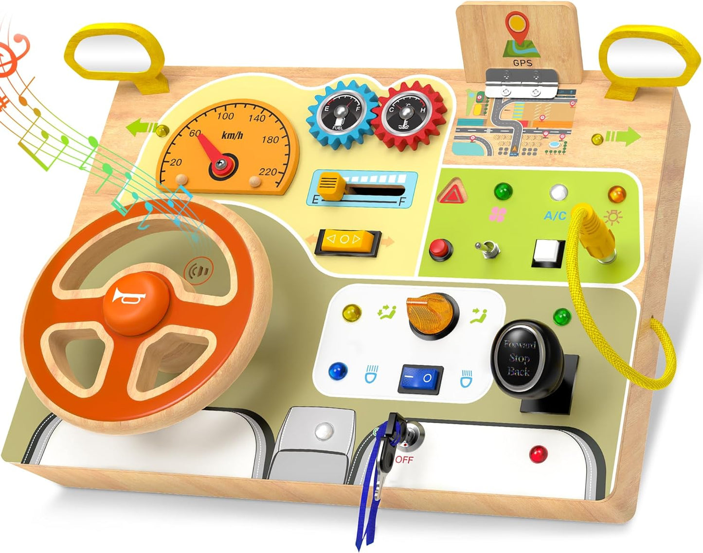 Interactive Light Switch Busy Board for Toddlers