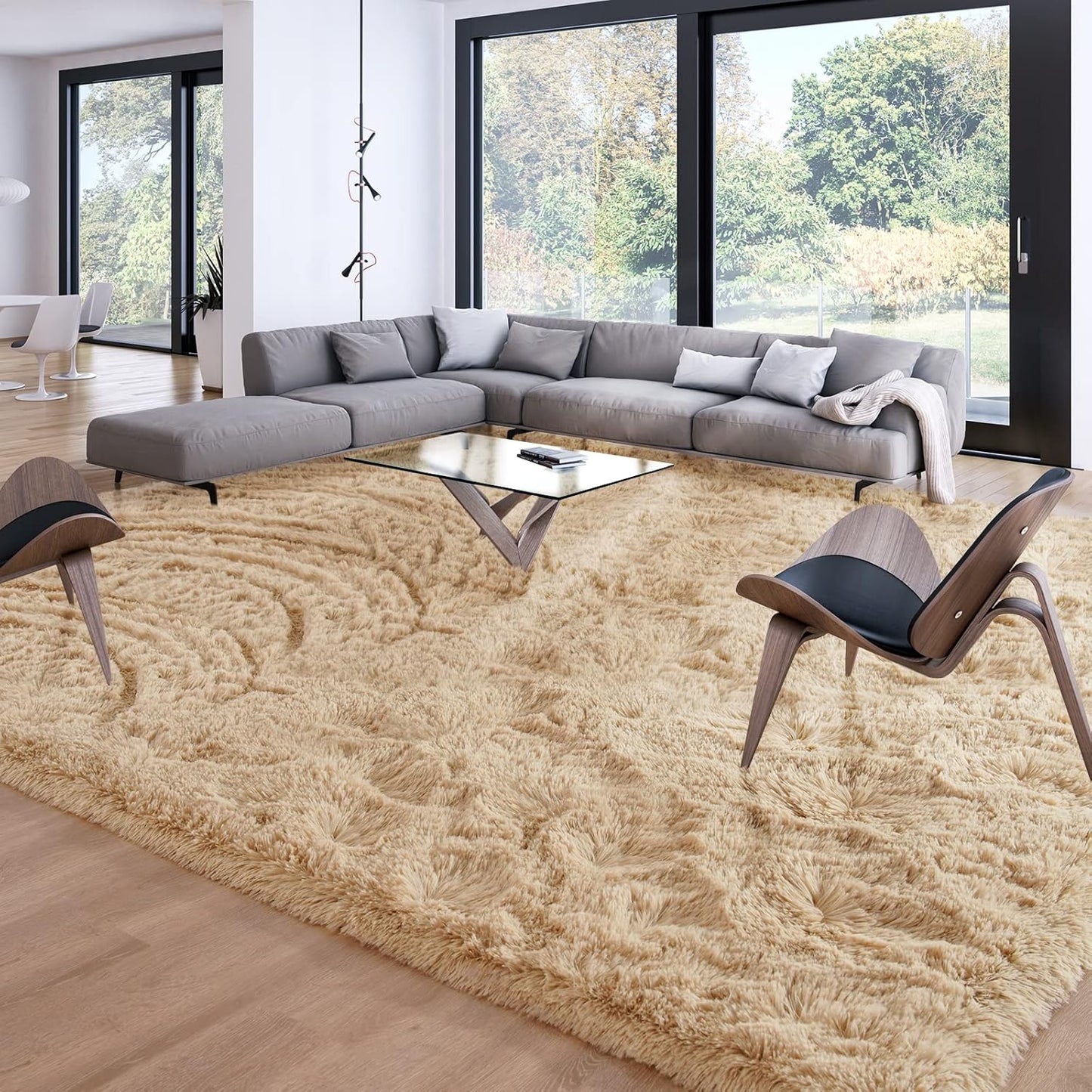 Merelax Soft Modern Indoor Large Shaggy Rug for Cozy Spaces