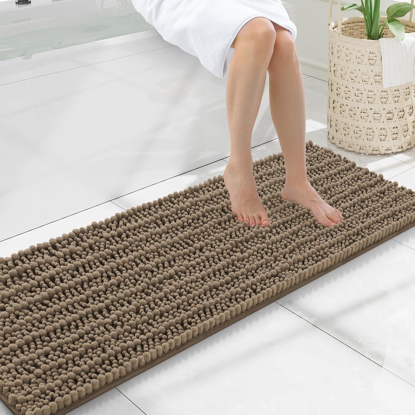Smiry Bathroom Rugs Mat 47x17 for Soft Absorbent Comfort