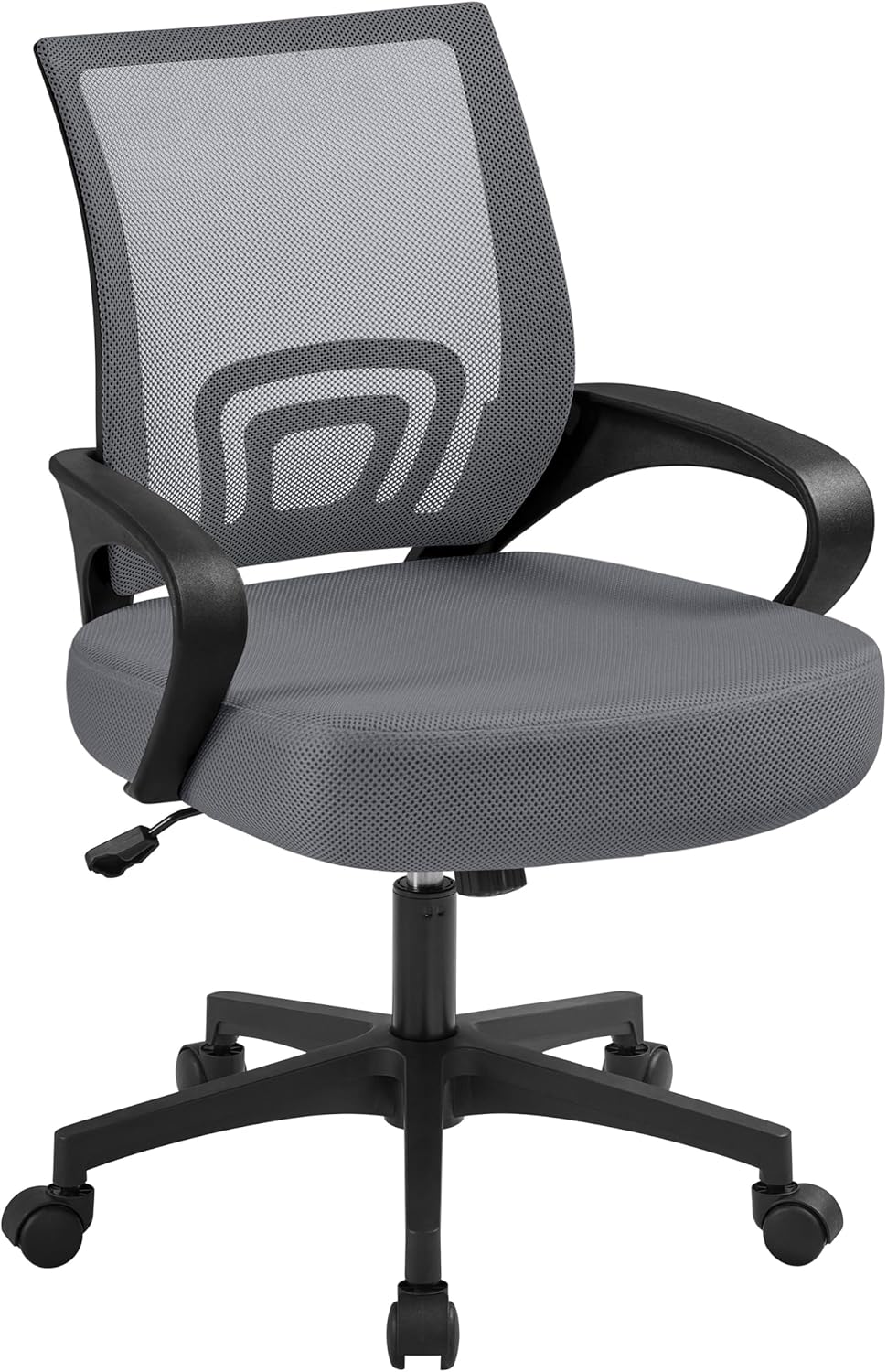 Yaheetech Mid Back Office Chair with Lumbar Support and Armrests