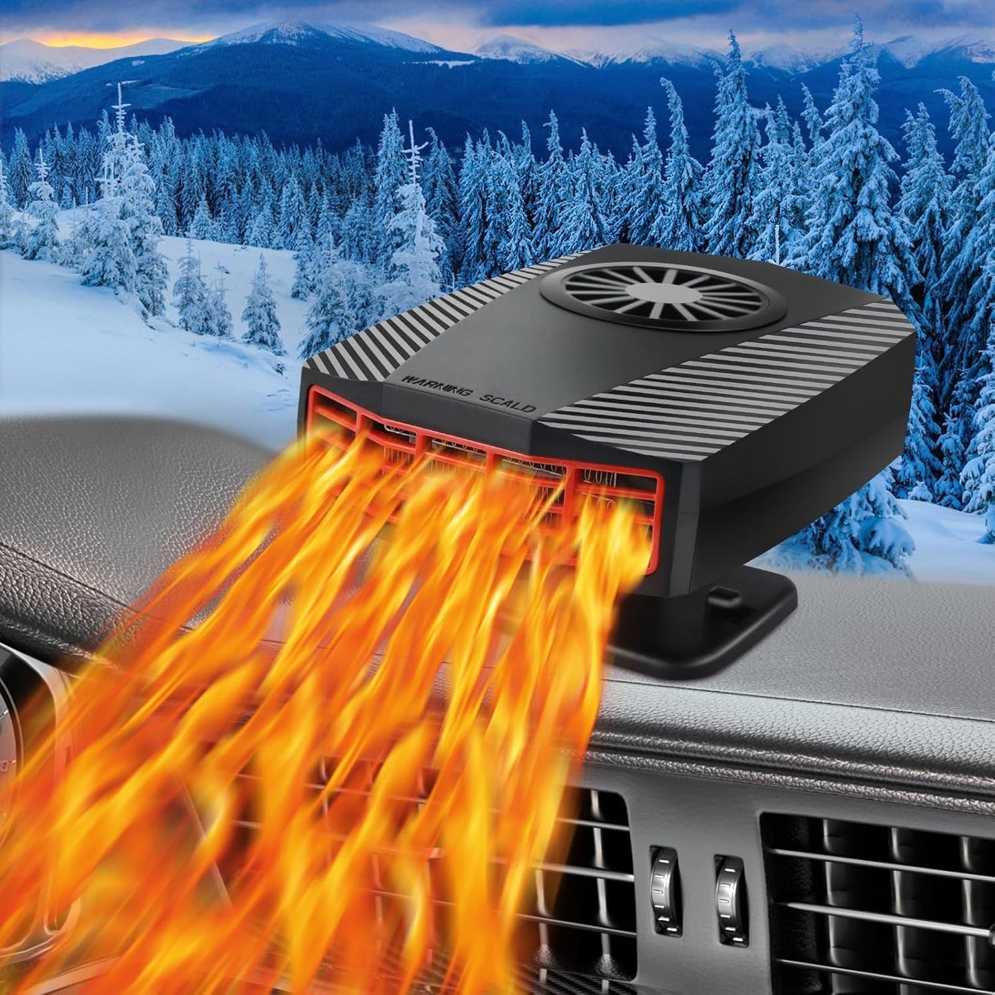Fast Heat & Cool 12V Car Heater - Defog & Defrost