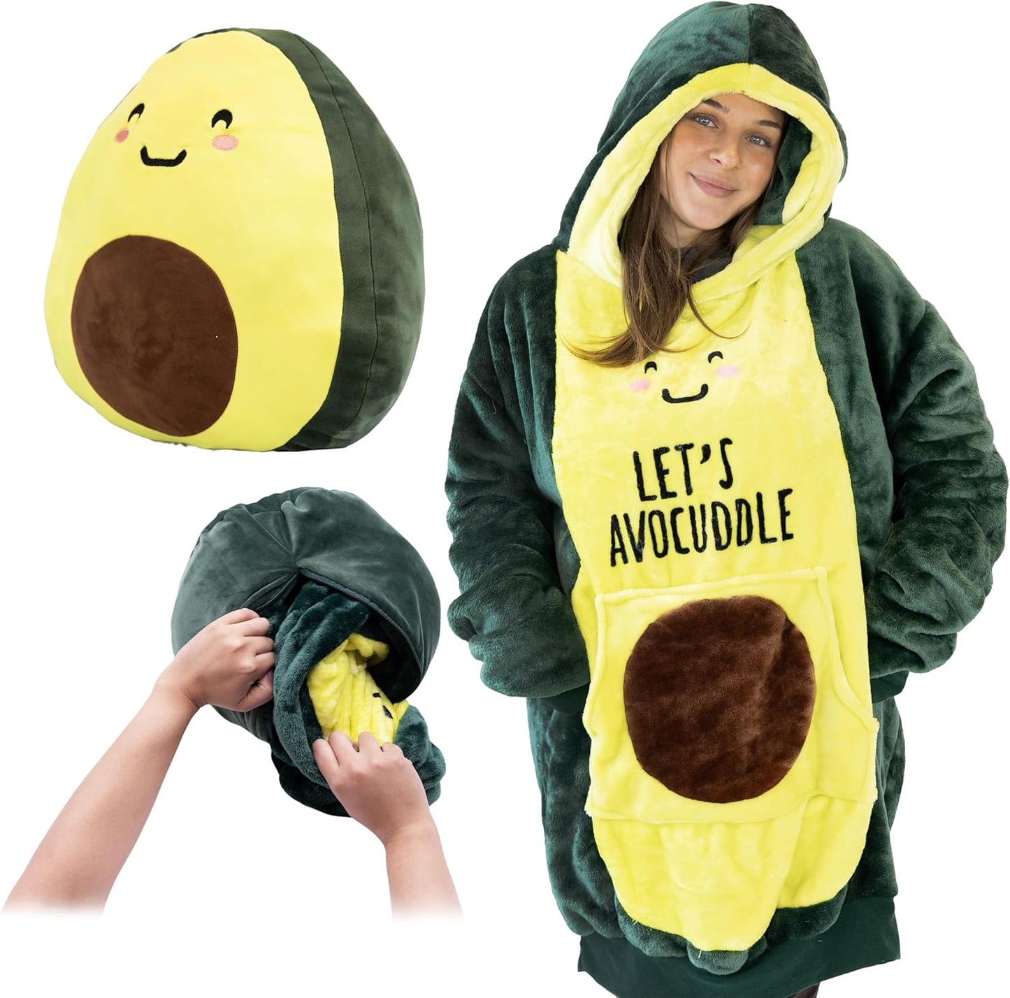 Cozy 2-in-1 Hoodie Blanket Pillow by Plushible