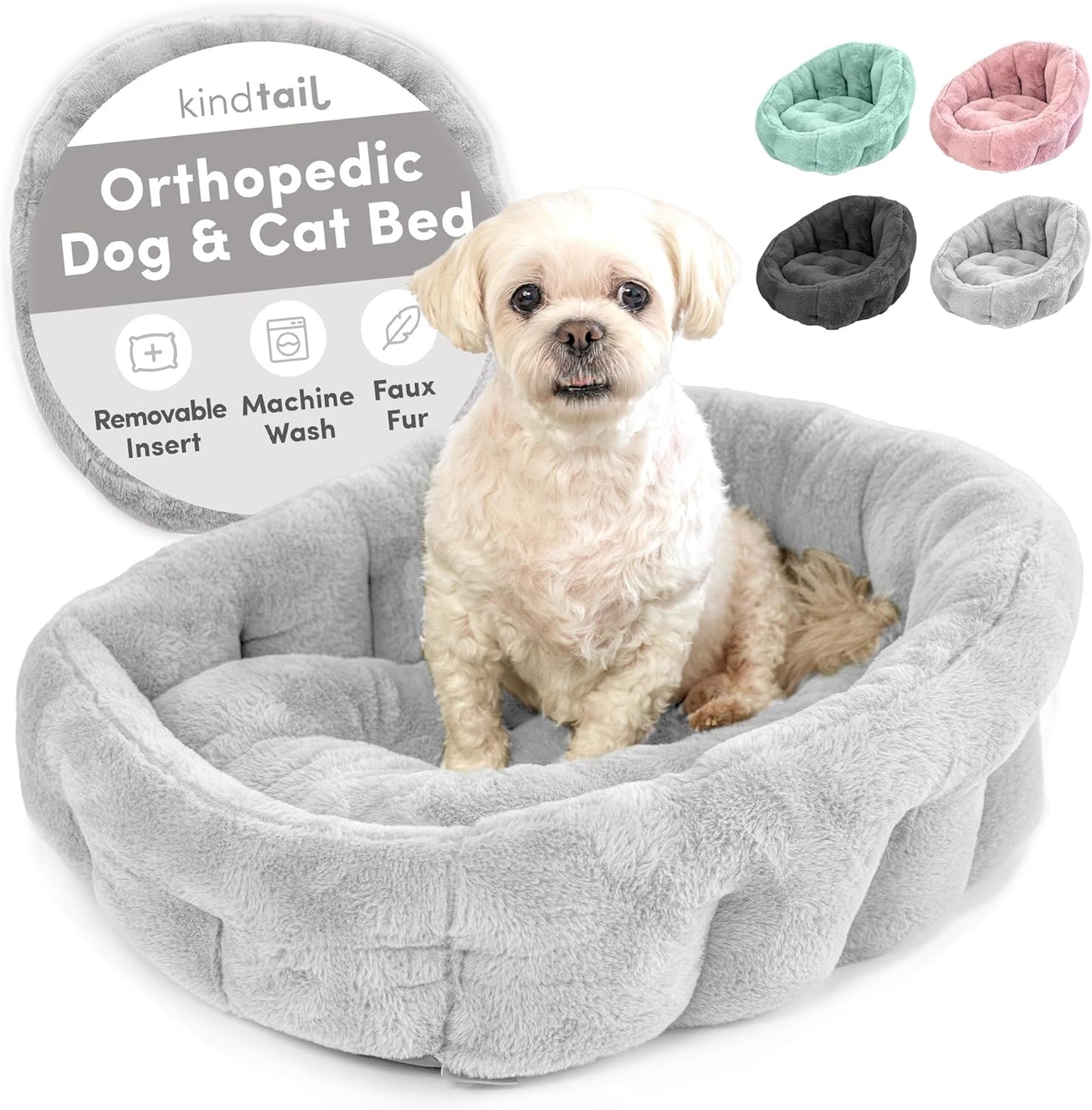 KindTail Small Orthopedic Dog and Cat Bed for Ultimate Comfort