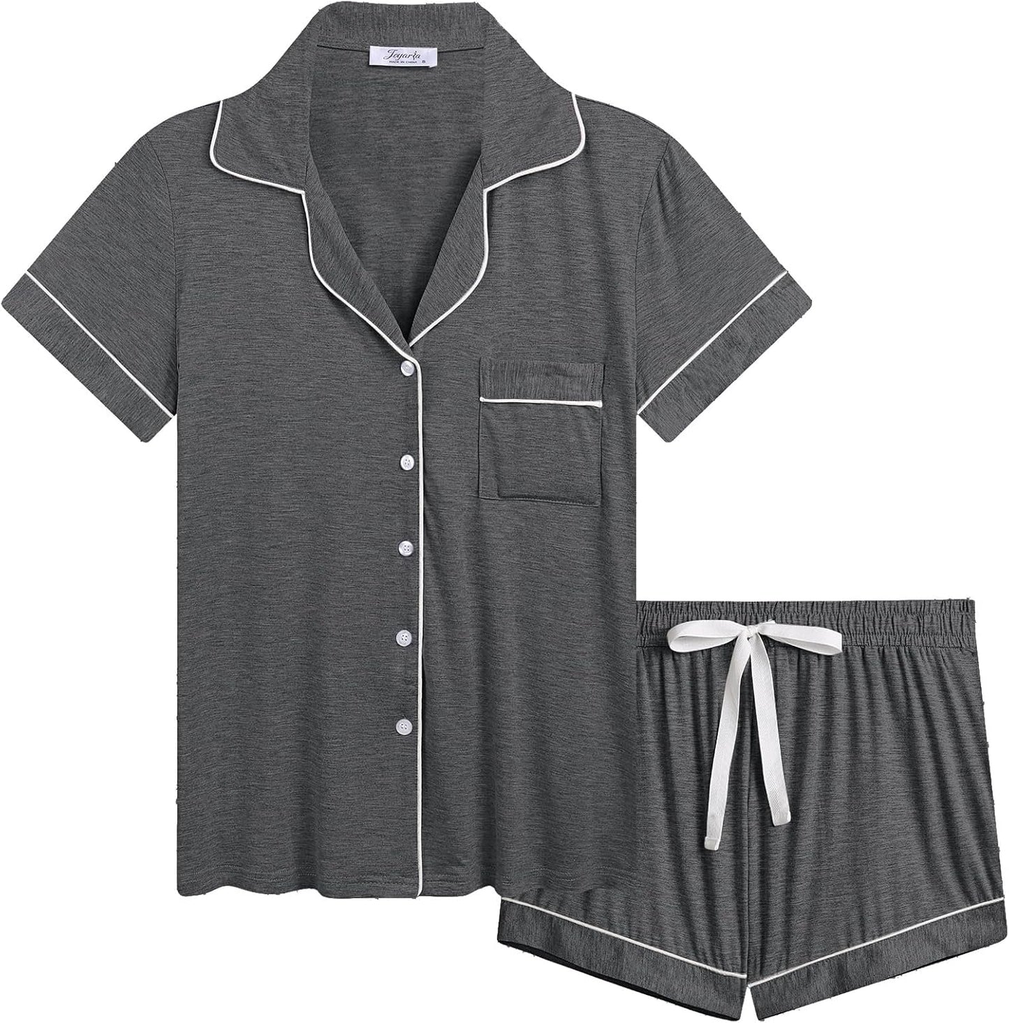 Bamboo Viscose Super Soft Pajama Shorts Set for Women S-XXL