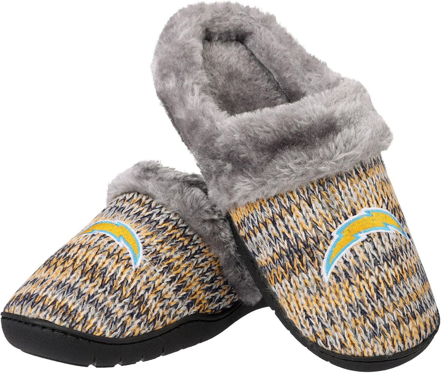FOCO Womens NFL Team Logo Peak Slide Slippers for Comfort