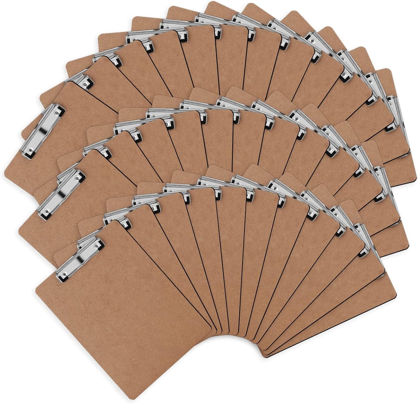 PANDRI 36 Pack Hardboard Clipboards for Office and Classroom Use