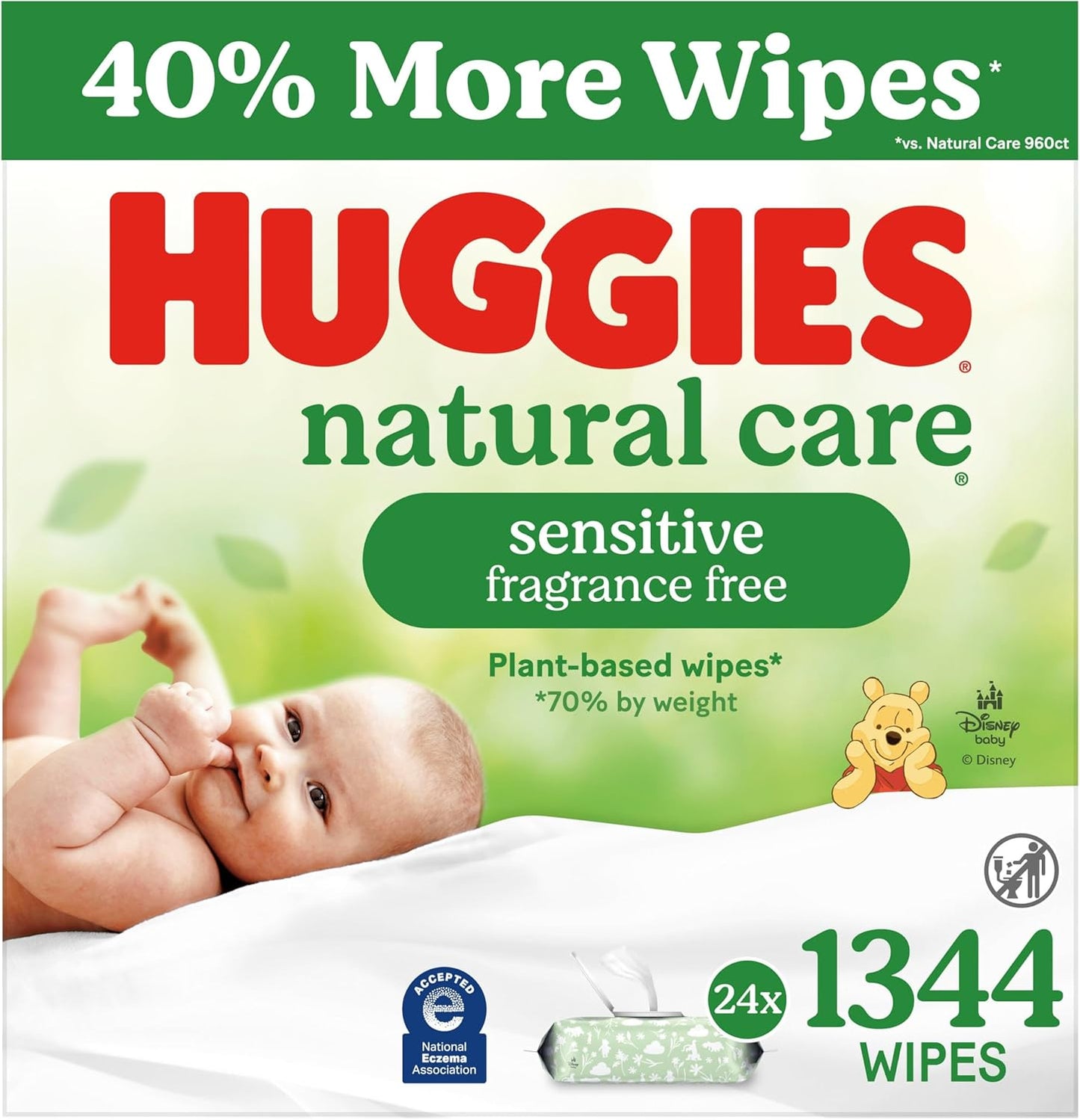 Huggies Natural Care Sensitive Baby Wipes for Gentle Cleaning