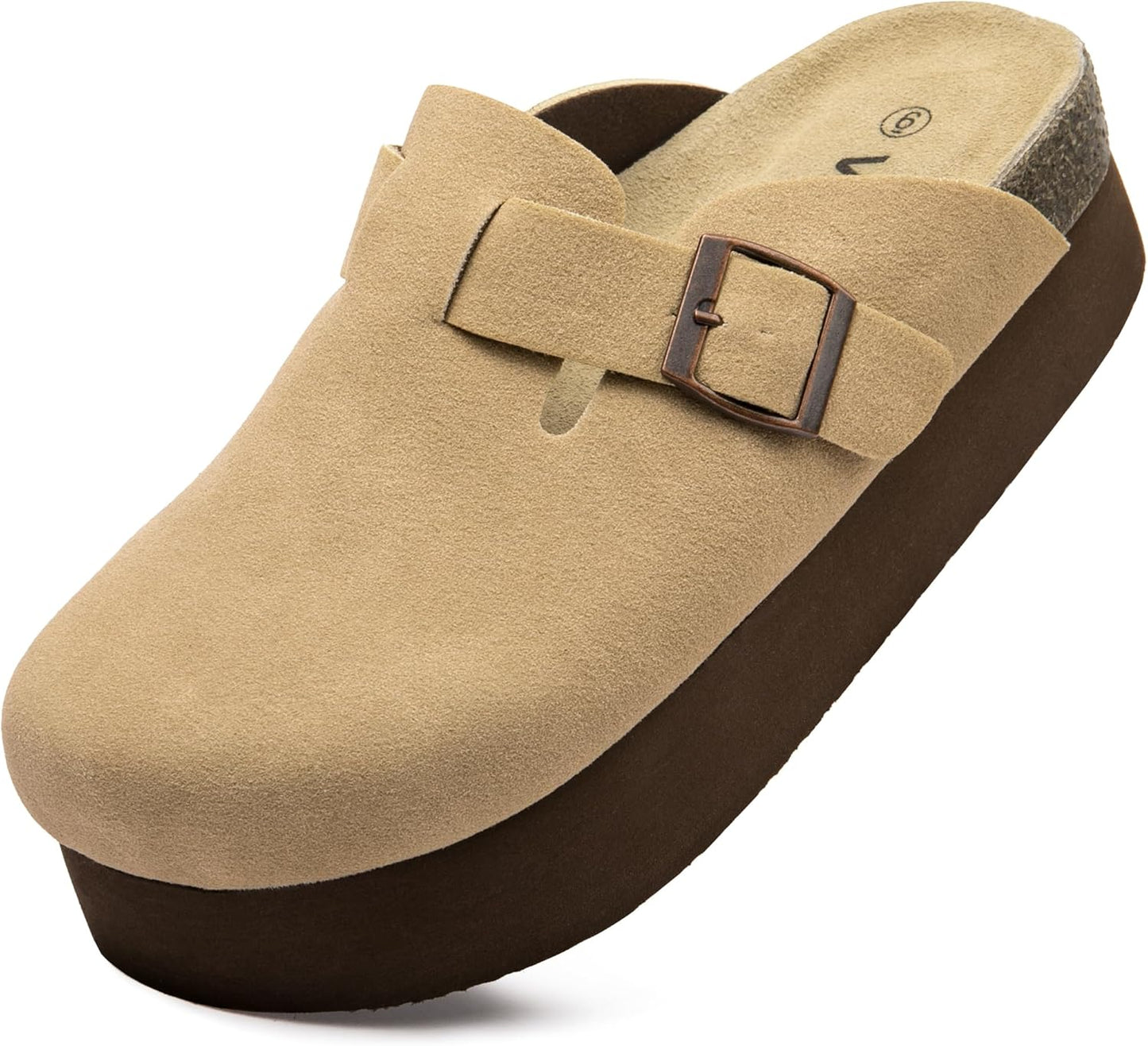 Comfortable Women's Suede Clogs with Arch Support and Style