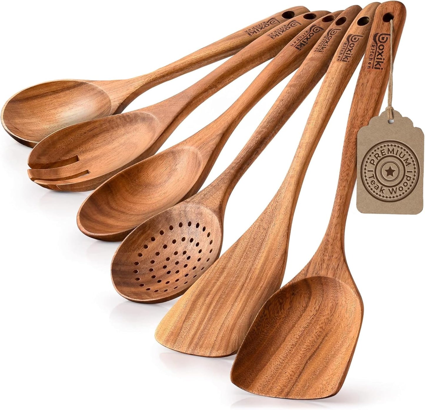 Luxury Teak Wood Utensil Set for Culinary Excellence