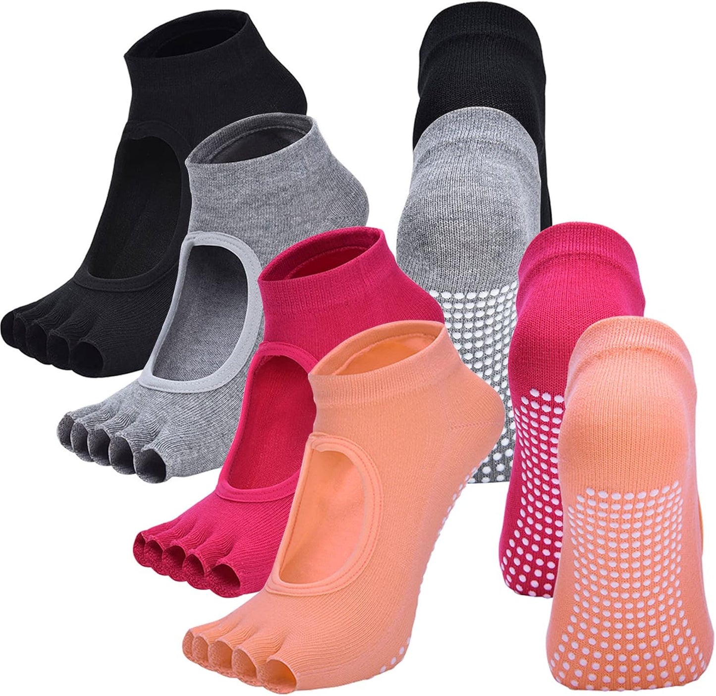 Non-Slip Open Toe Yoga Socks - Grip & Flexibility!
