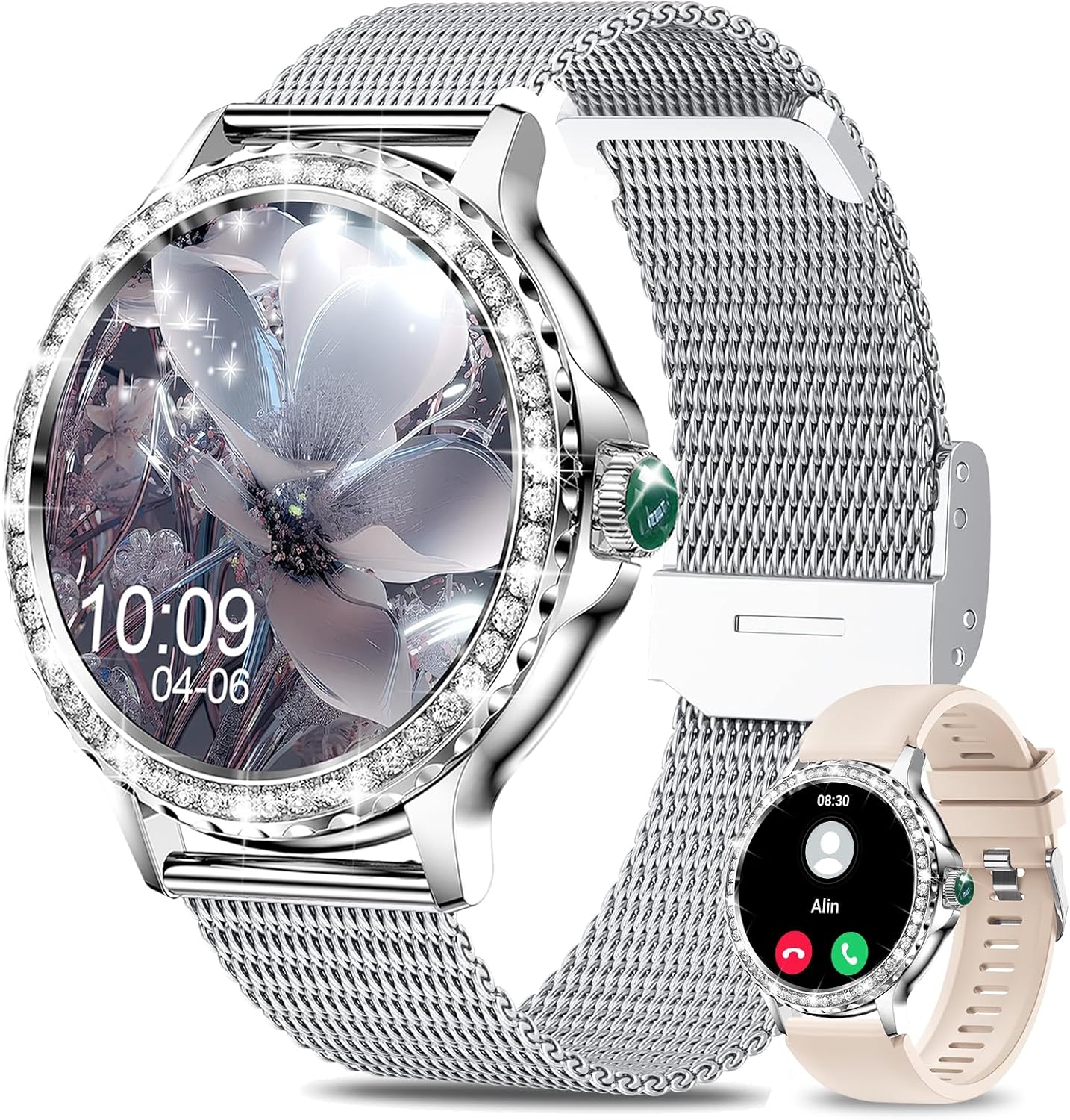 Fitoncloud: Stylish Blood Pressure Watch, Bluetooth Calls IP68 Waterproof