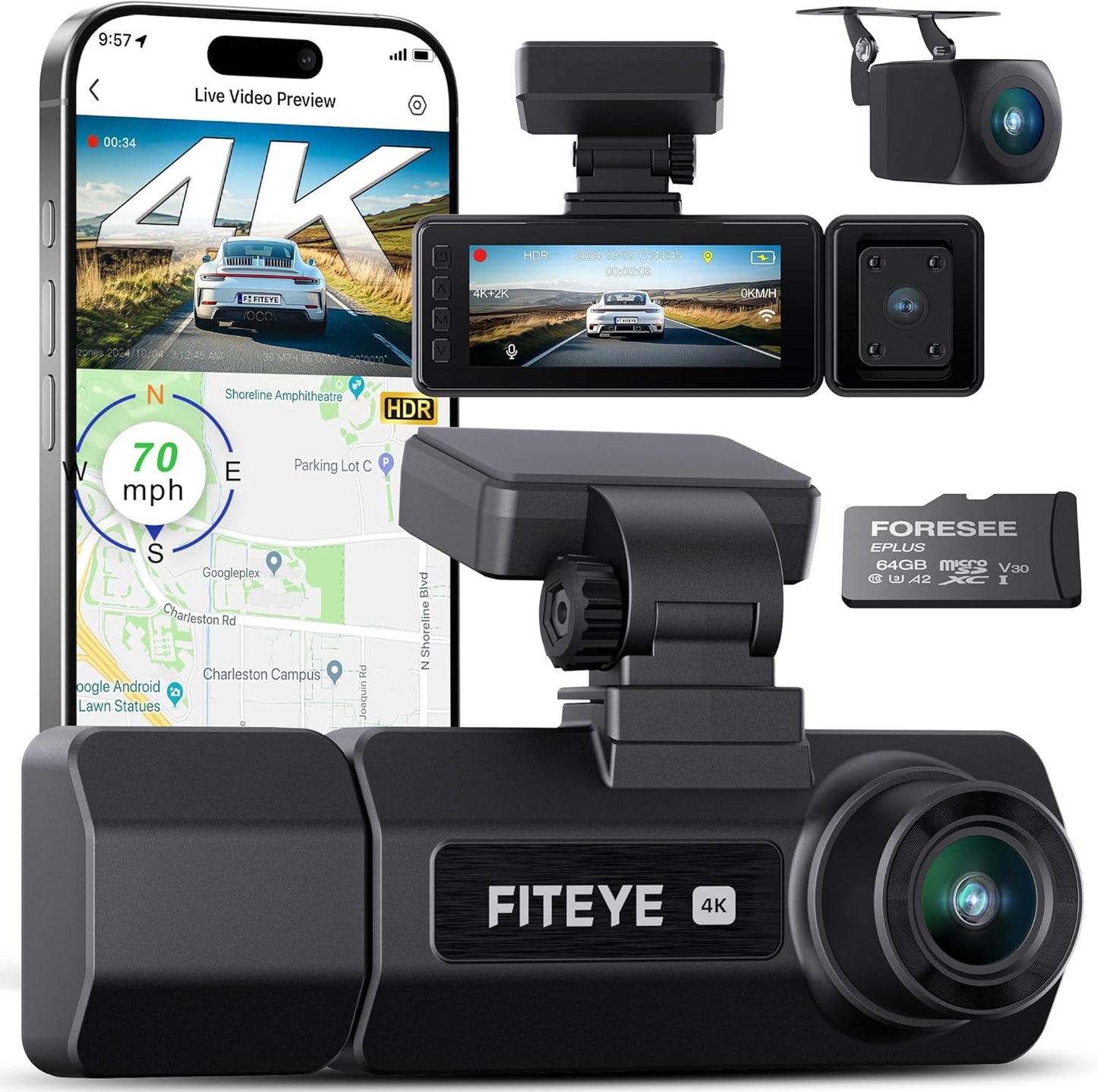 4K Dash Cam with Starvis Sensor & WiFi