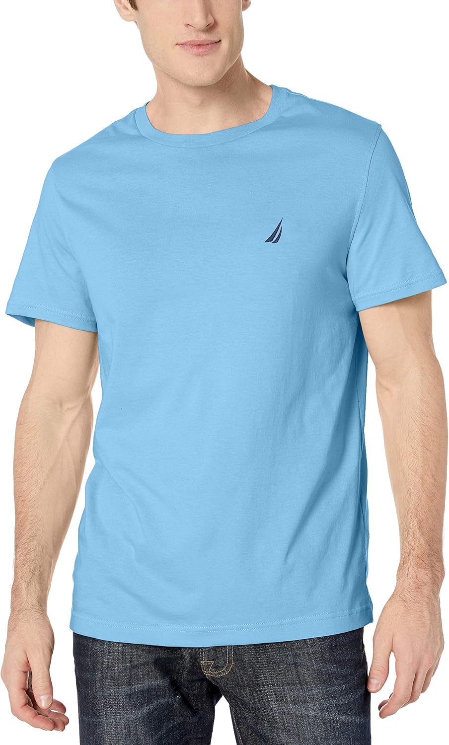 Nautica Short Sleeve Solid Crew Neck T-shirt for Casual Style