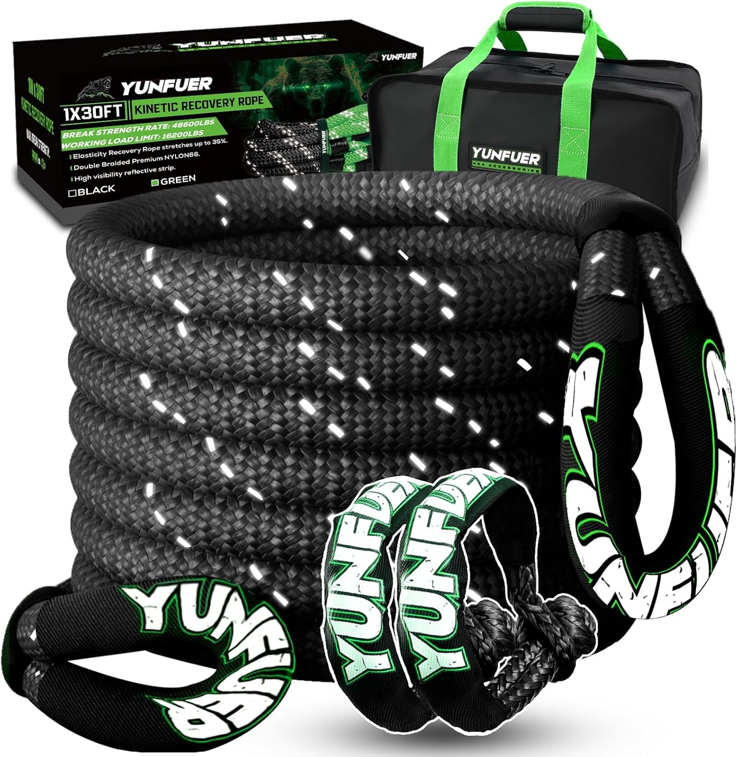 Heavy-Duty Kinetic Recovery Rope Kit for Off-Road Adventures