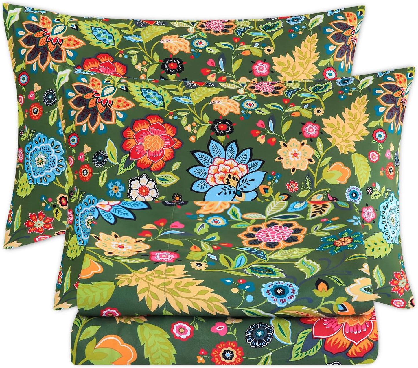 Ultra Soft King Sheet Set with Floral Design for Elegant Bedrooms