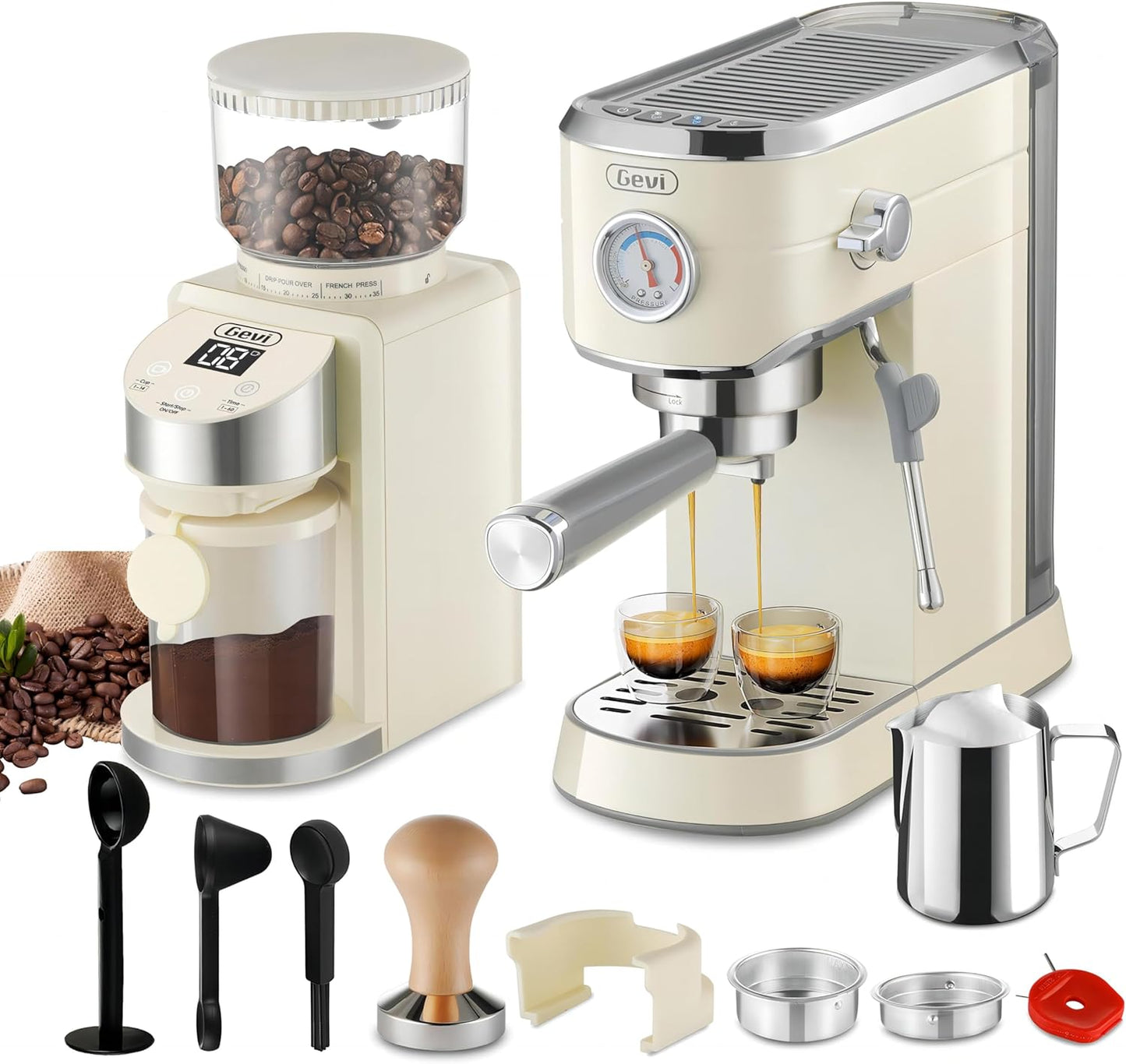 Gevi 20-Bar Espresso Machine: 35 Grind Settings for Perfect Coffee!