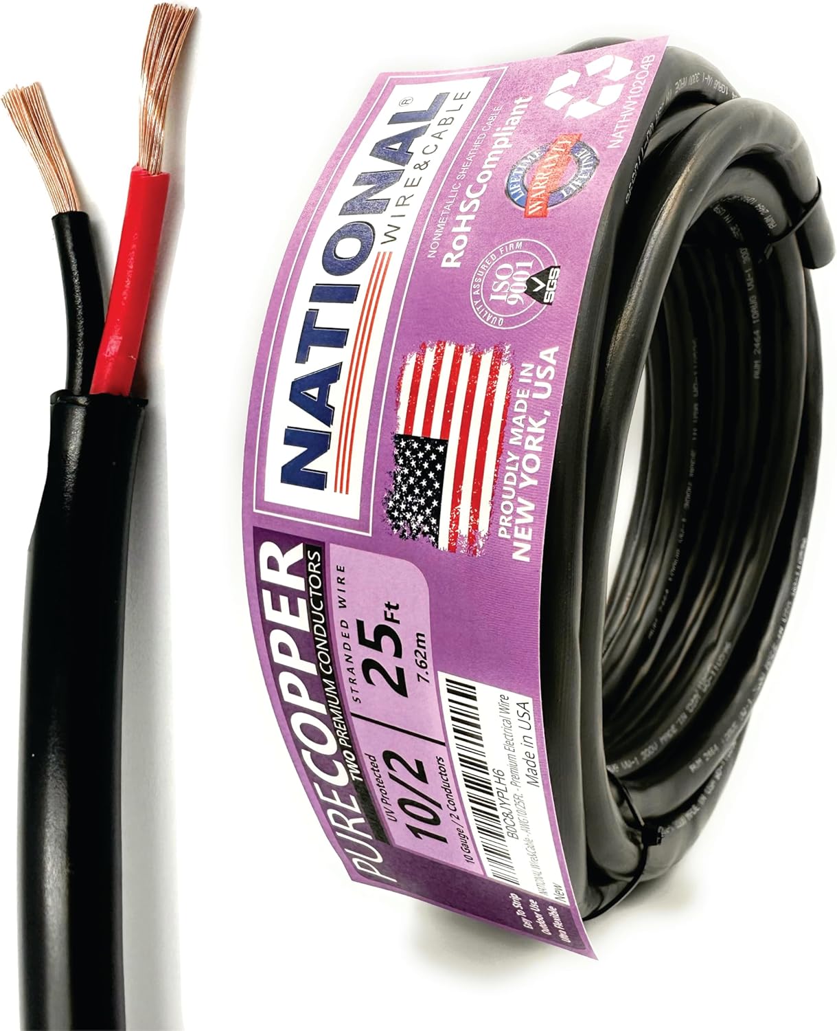 10 AWG 2-Conductor Premium Copper Wire for Versatile Use
