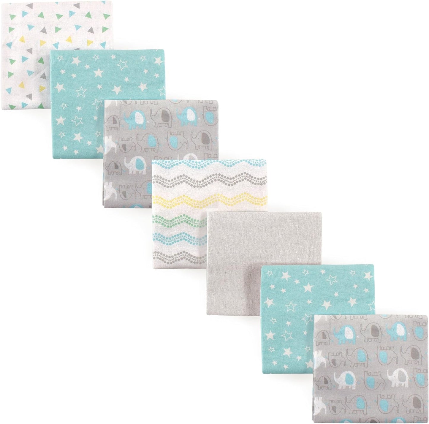 Luvable Friends 7-Pack Cotton Blankets: Cozy Elephant Designs