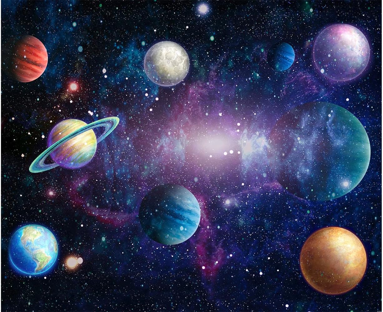 Outer Space Backdrop Starry Galaxy Banner for Birthday Parties