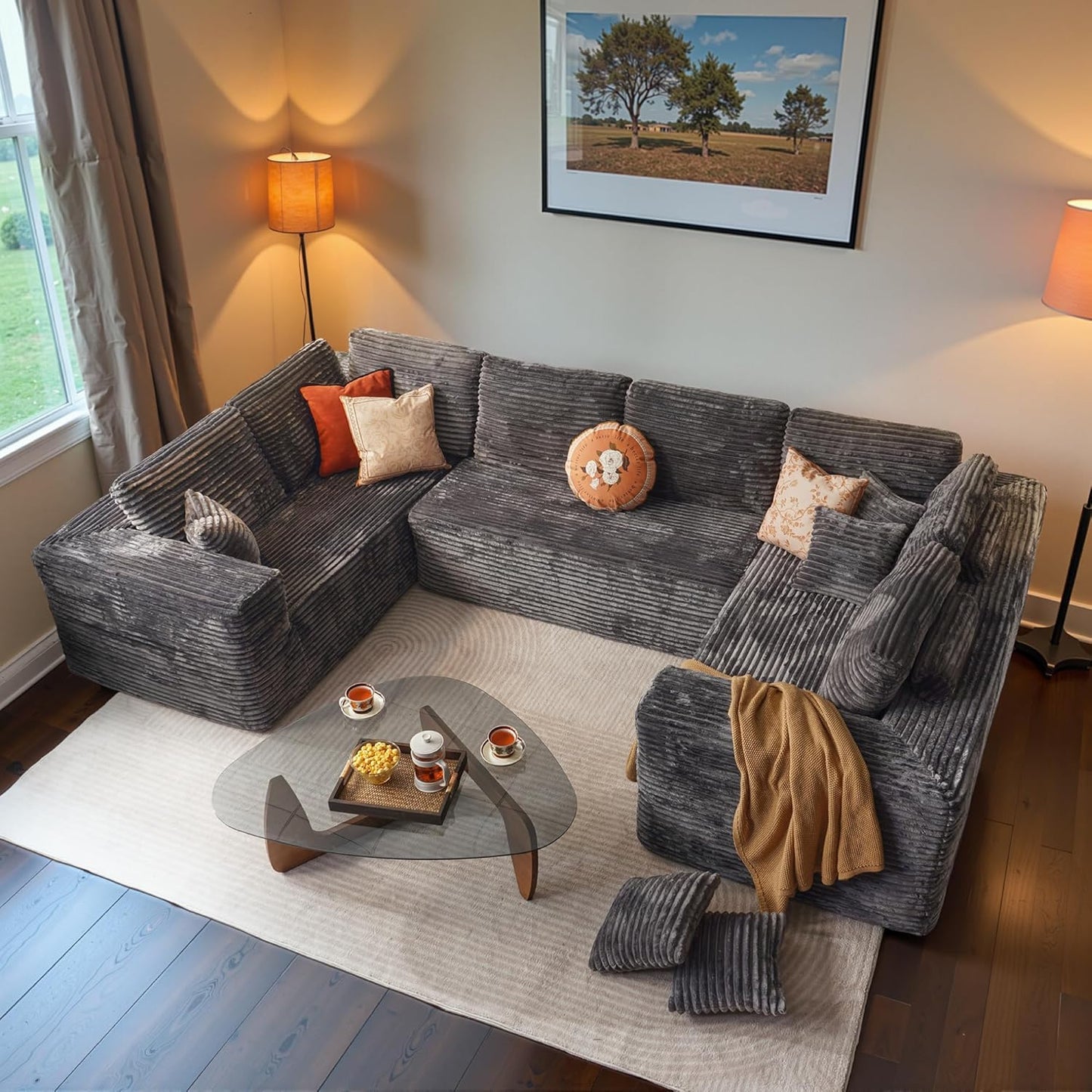 ovios Sectional Cloud Couch for Living Room - Modular Comfort
