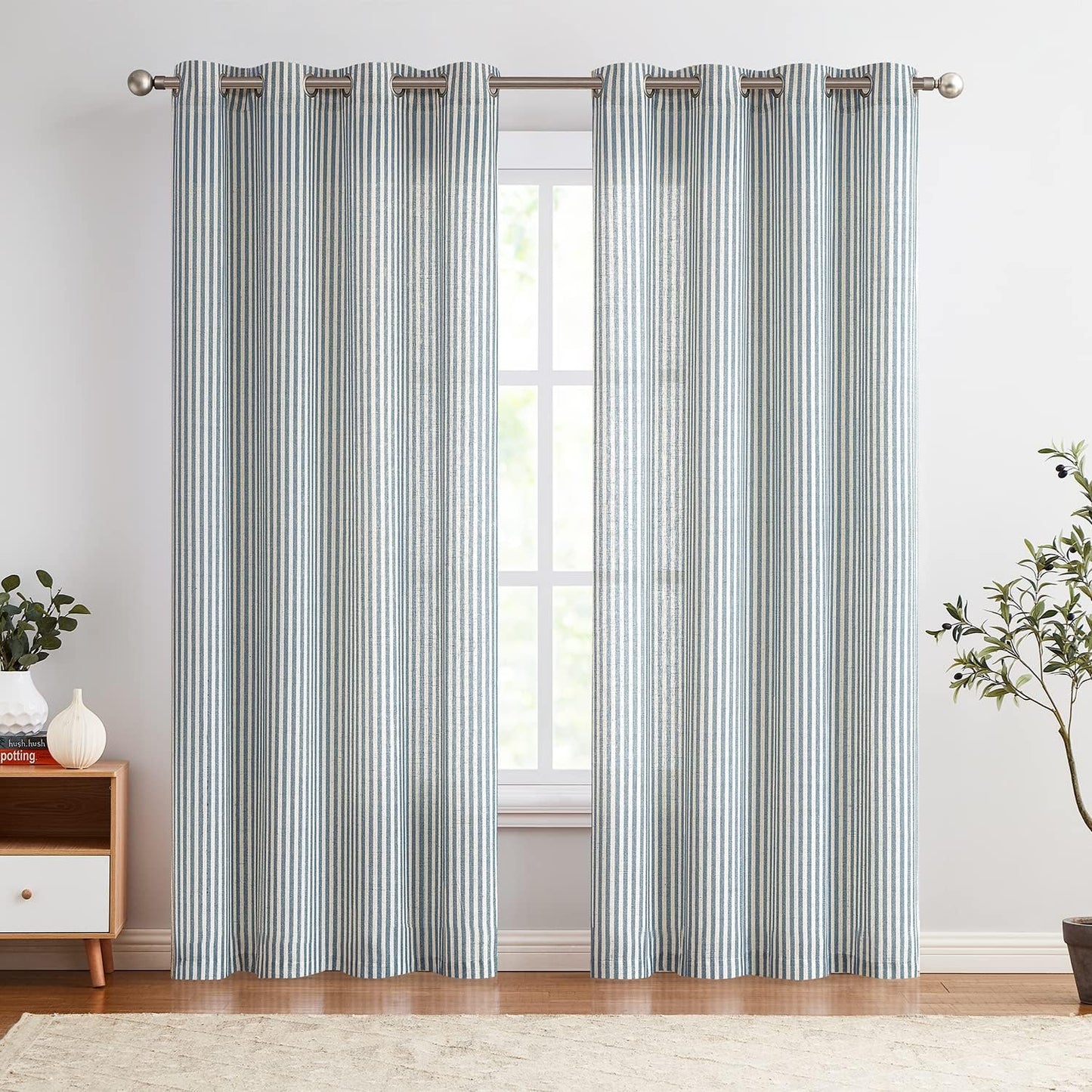 Elegant Light Filtering Striped Curtains for Modern Home Decor