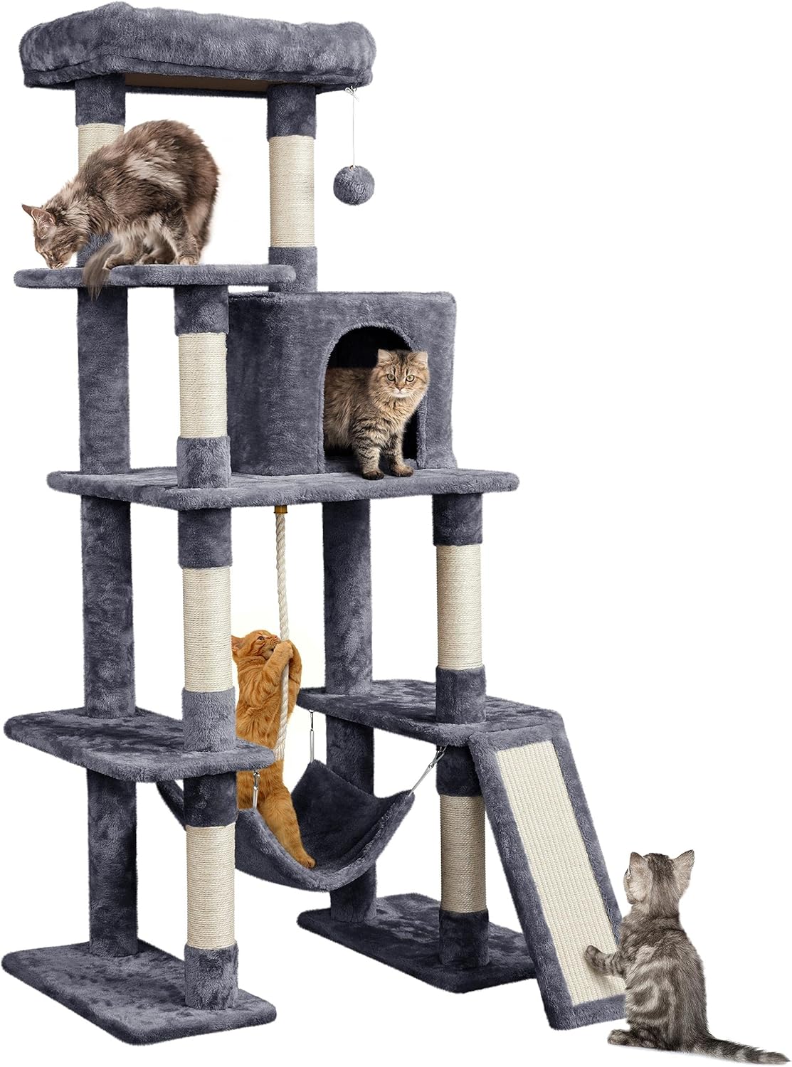 Yaheetech Large Multi-Level Cat Tree for Play and Sleep