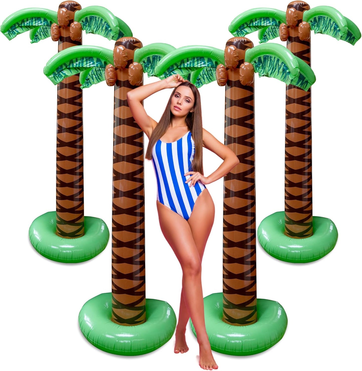 Giant Inflatable Palm Tree Set for Tropical Beach Party Fun
