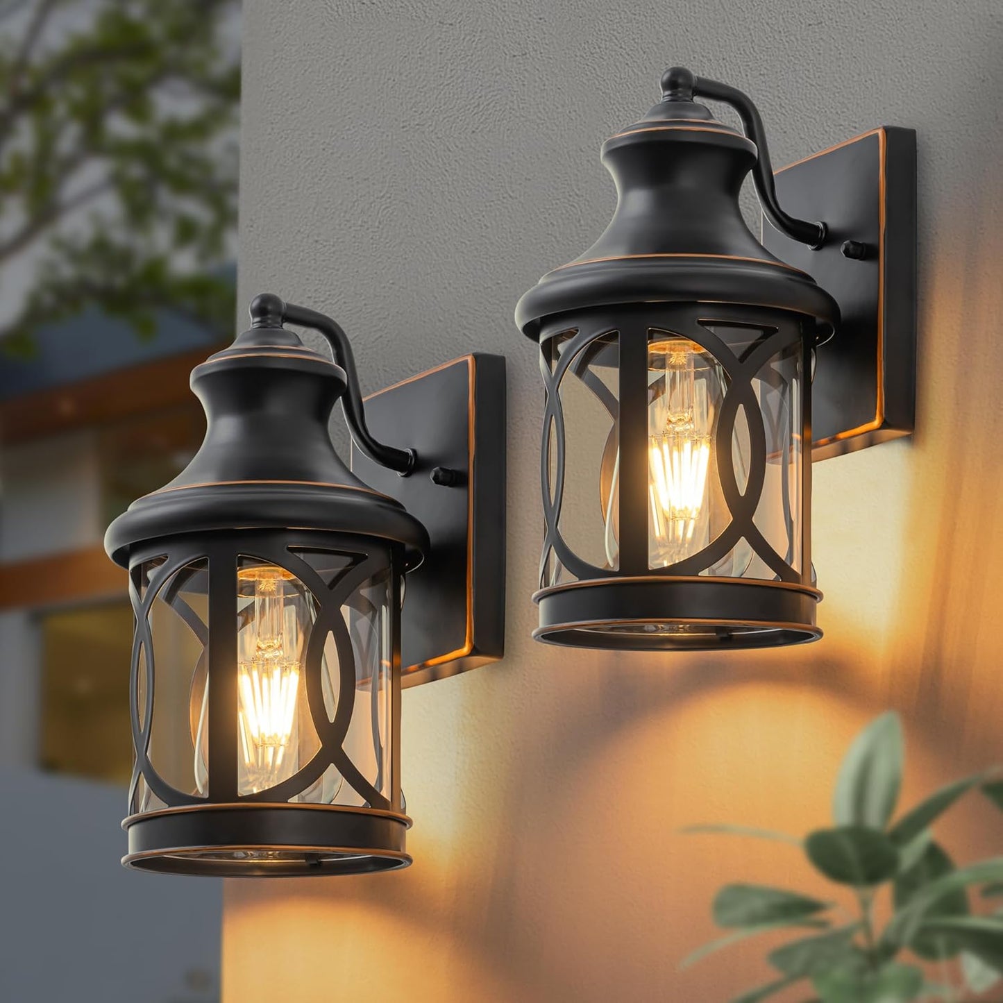 2-Pack Outdoor Wall Sconce Lights for Traditional Illumination