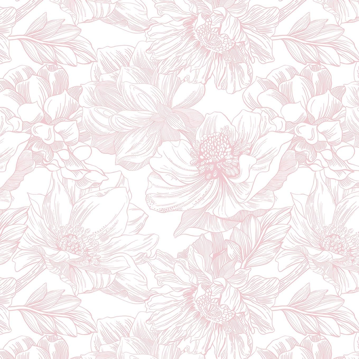 Dimoon Floral Peel and Stick Wallpaper for Modern Decor
