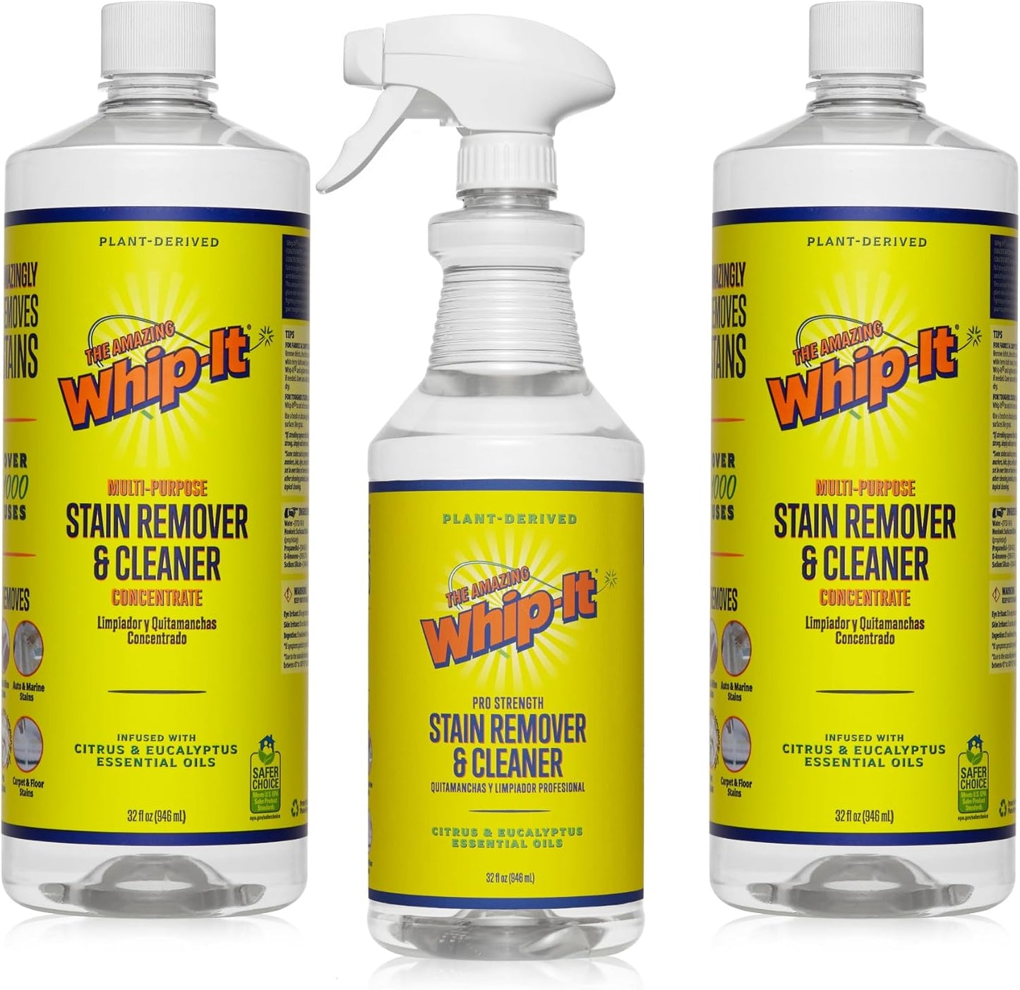 Whip-It Stain Remover Kit: Powerful Enzyme Cleaner for Stains