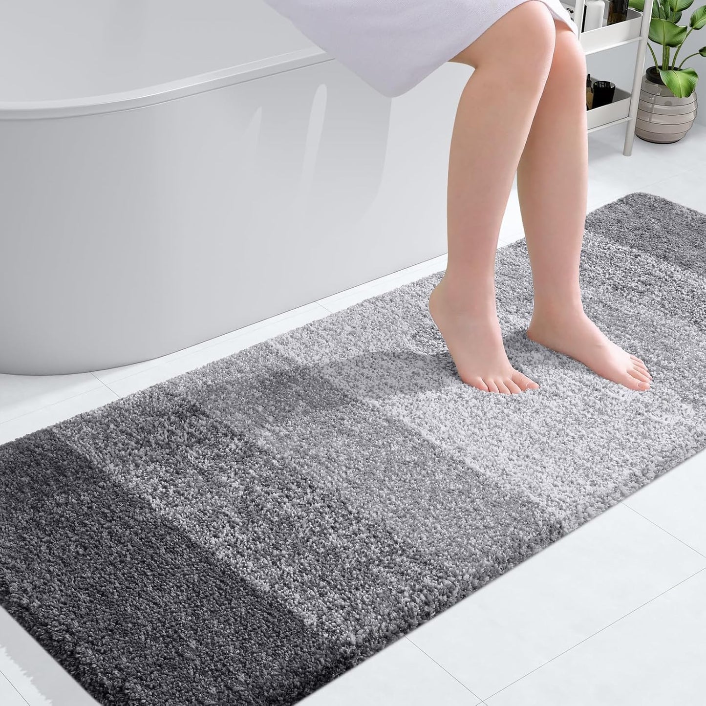 Extra Soft Microfiber Bathroom Rug Mat 59x24 for Comfort