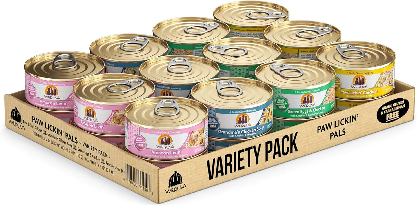 Weruva Classic Cat Food Variety Pack for Picky Cats 24 Cans