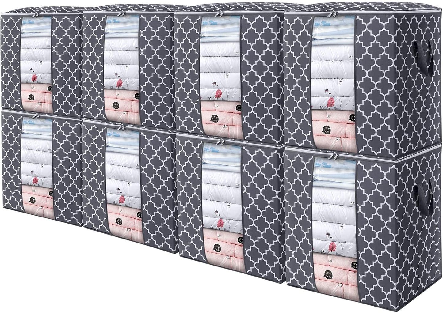 WISELIFE Storage Bags 8 Pack for Large Blanket and Clothes