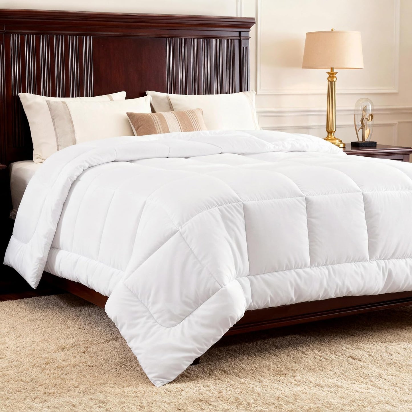 Oversized King Comforter Duvet Insert for Year-Round Comfort