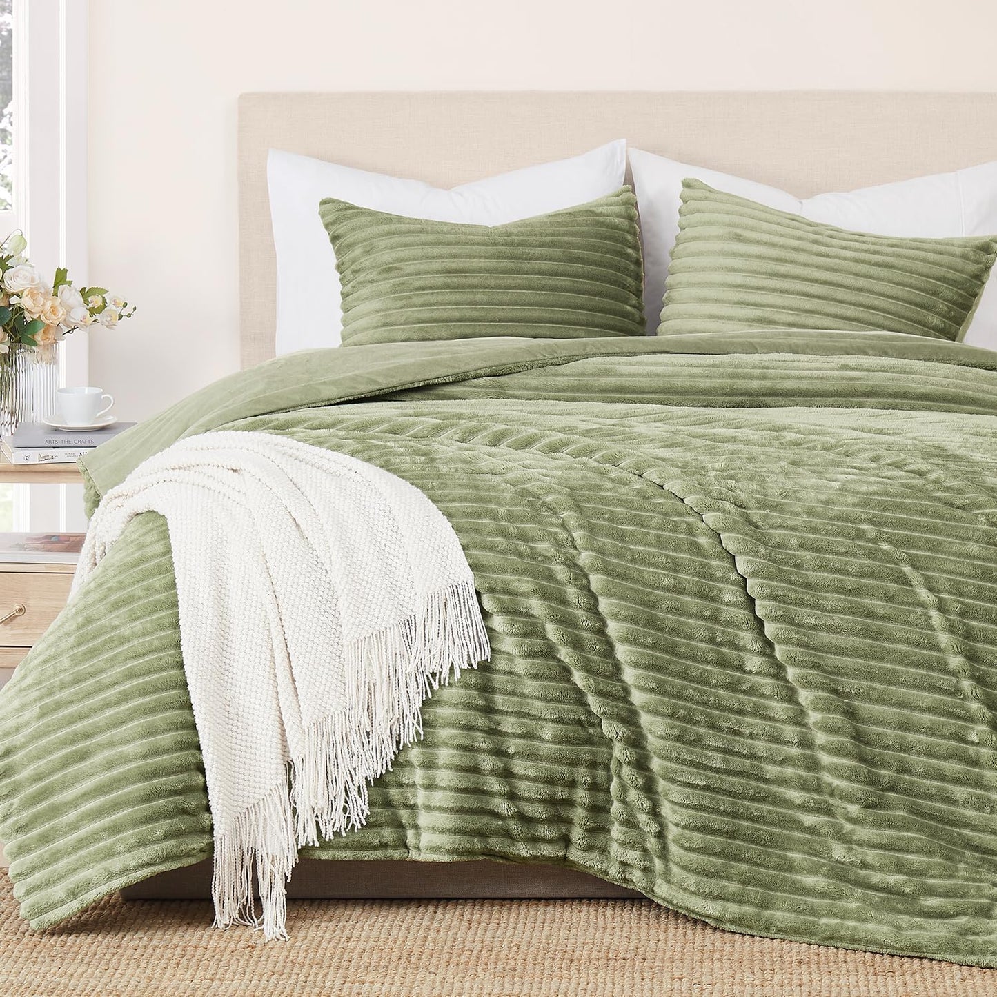Geniospin Fleece Twin Comforter Set for Cozy All Season Warmth
