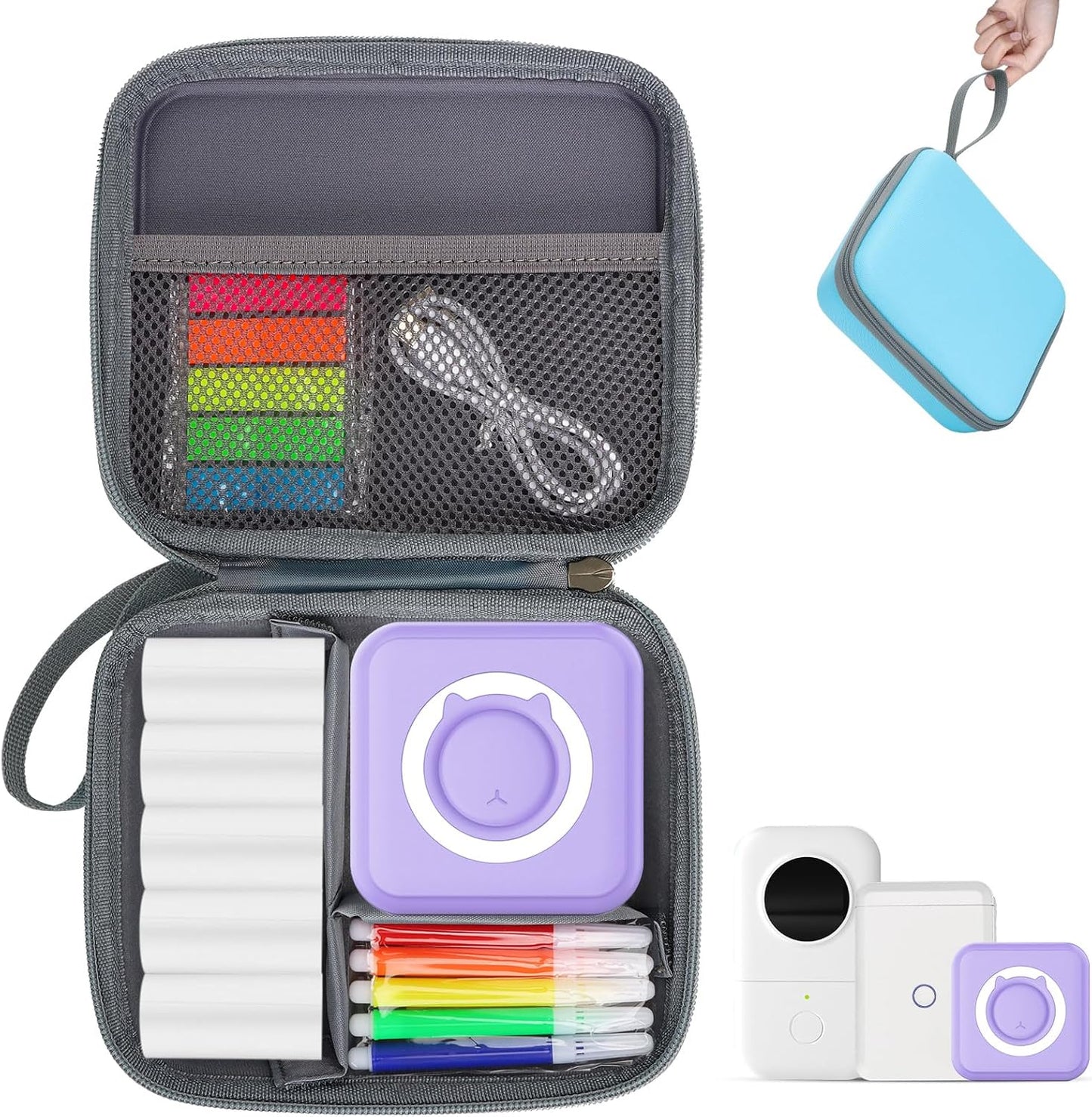 Blue Hard Case for Mini Sticker Printer