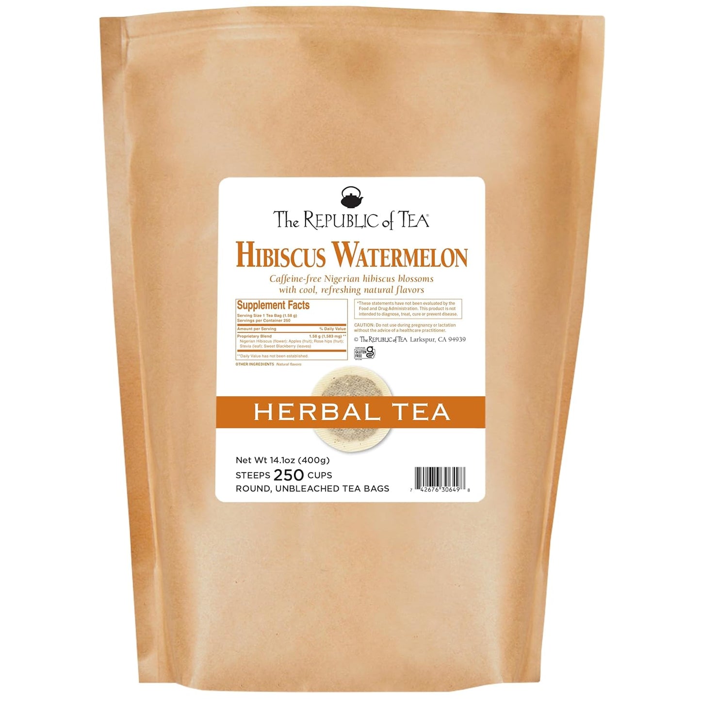 Hibiscus Watermelon Superflower Herbal Tea - Refreshing Citrus Berry