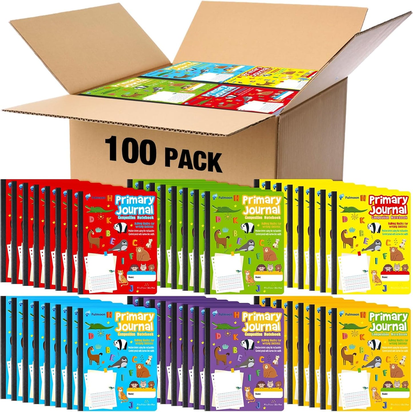 Fulmoon Primary Composition Notebook - Draw & Write Journal for K-2