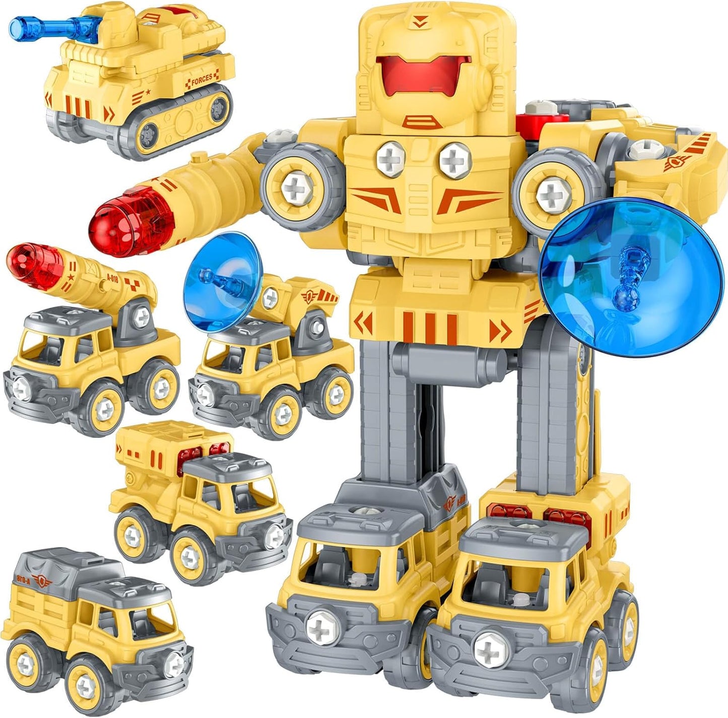 Transforming Robot Vehicles for Ages 5-7: Educational STEM Toys