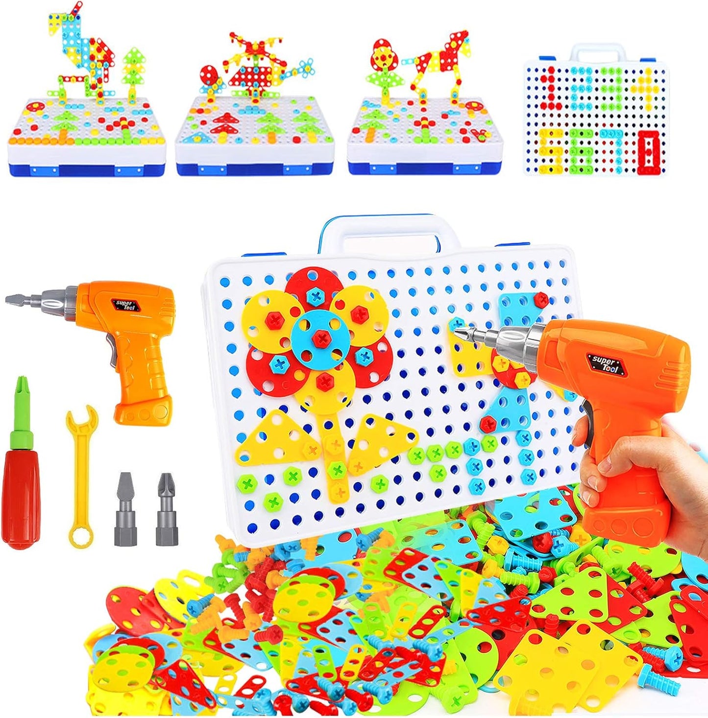 HAPTIME Design & Drill Toy: Creative STEM Fun!