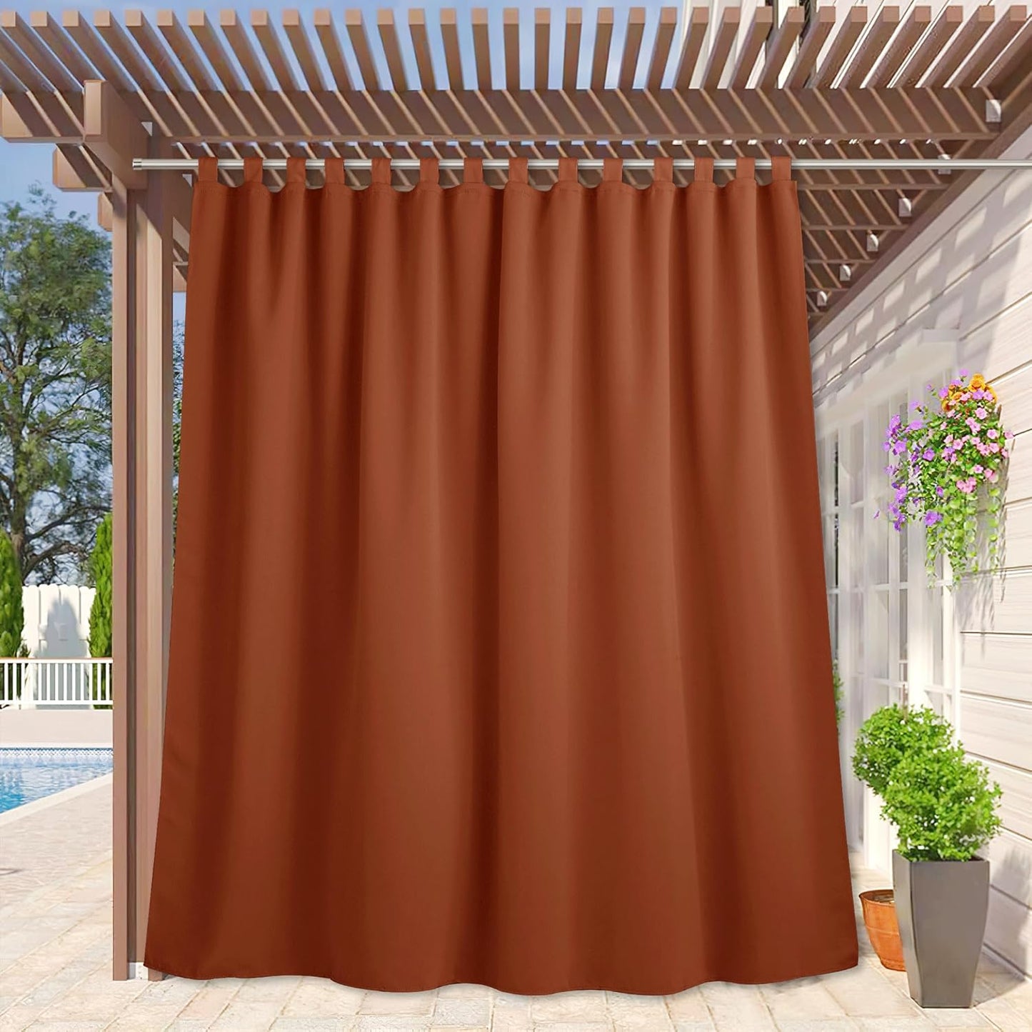 RYB HOME Extra Wide Outdoor Curtains for Privacy and Style
