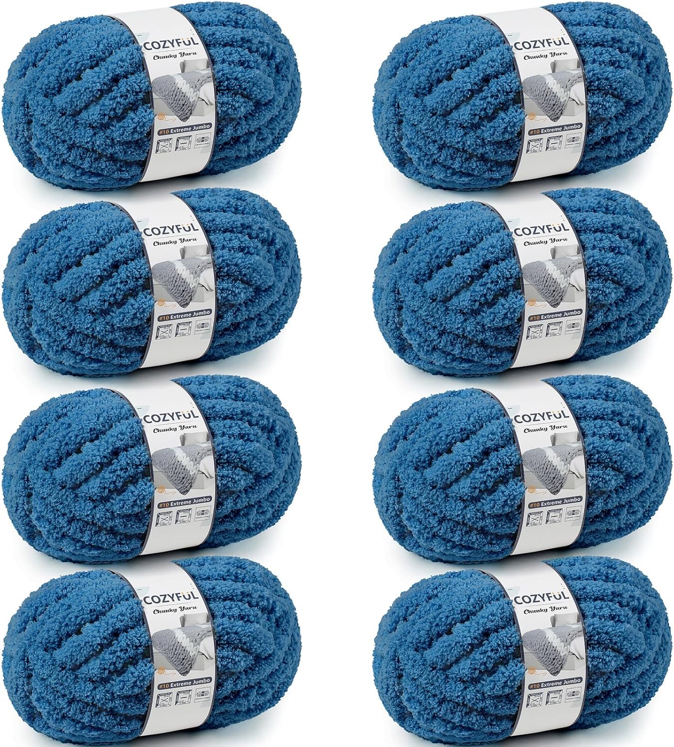 Chunky Yarn for Hand Knitting - Jumbo Thick Chenille Yarn