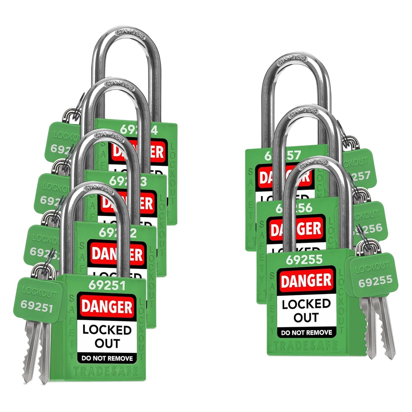 TRADESAFE Lockout Tagout Locks Set - OSHA Compliant Safety Locks