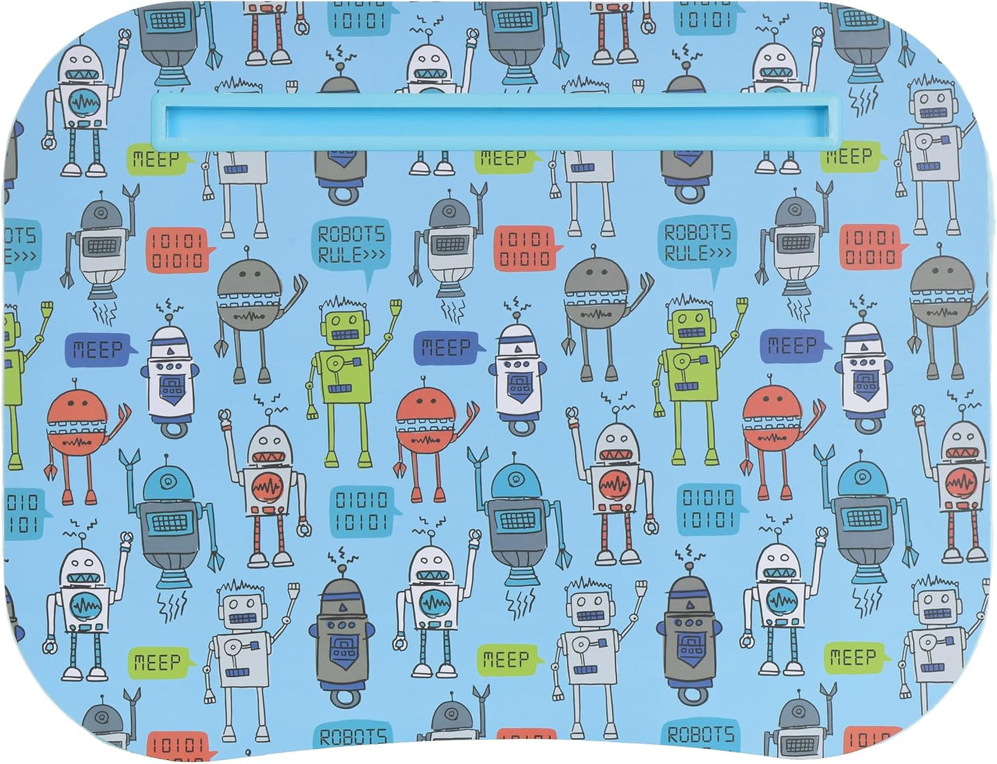 Robot-Themed Lap Desk with Tablet Channel: Say Goodbye to Discomfort!