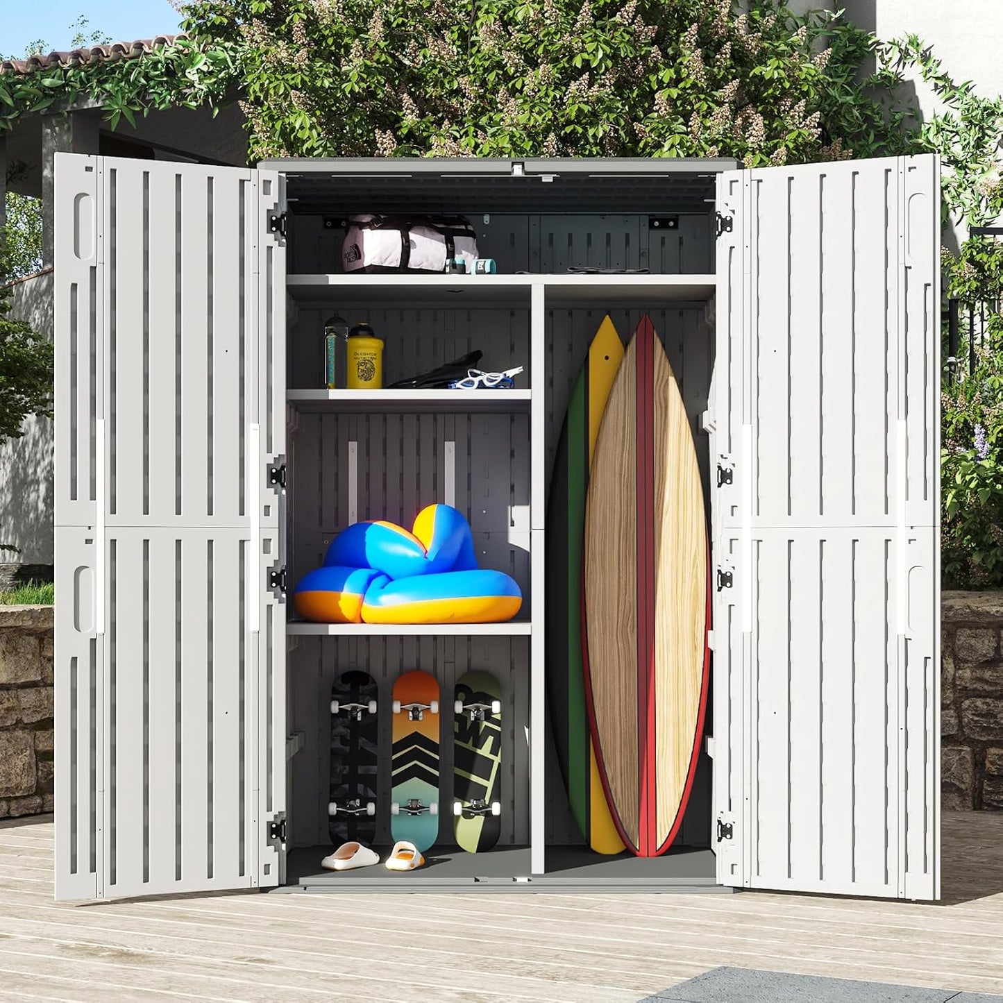 Aoxun 64 Cu.Ft Outdoor Storage Shed for Lawn Mowers and Tools