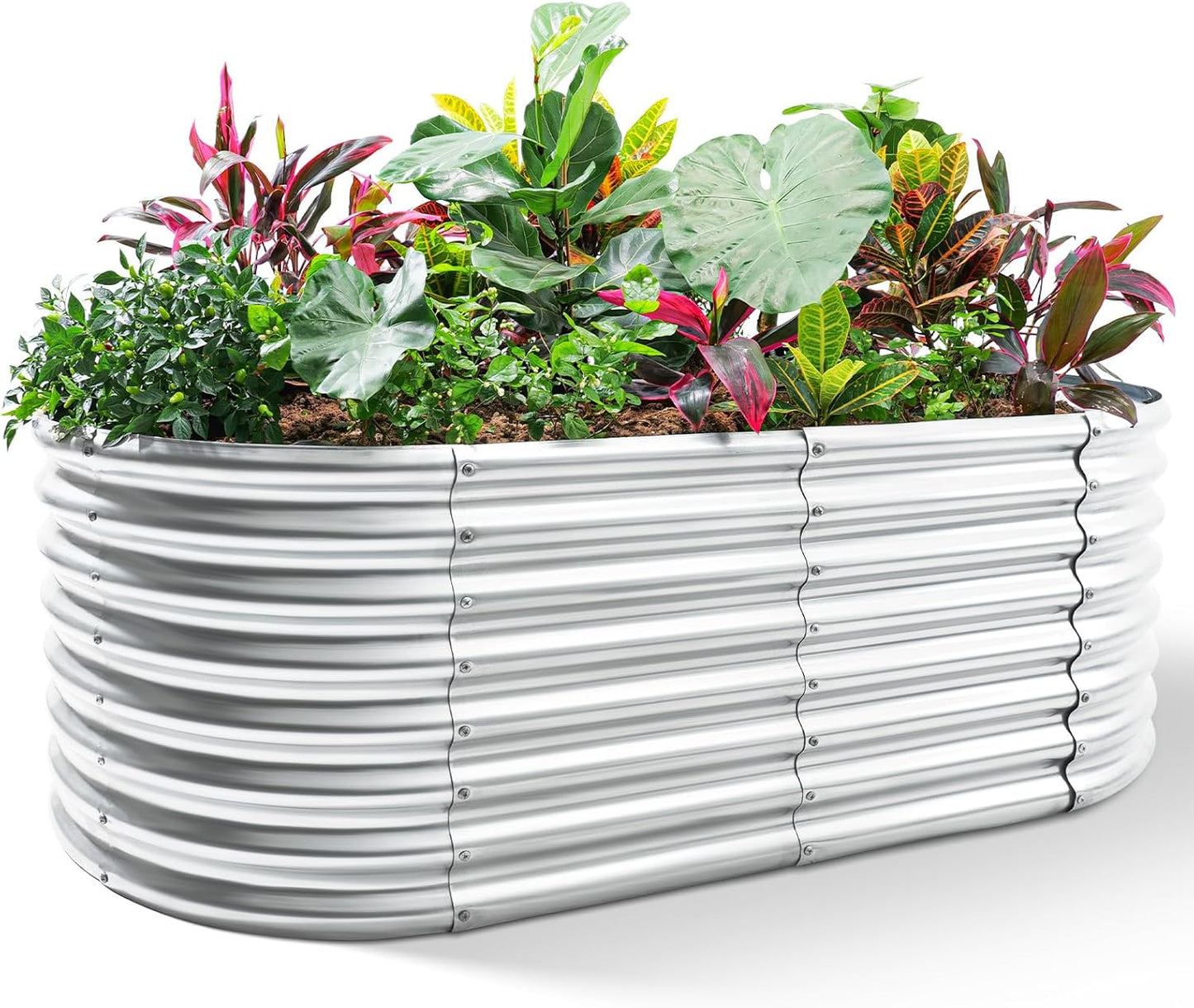 Land Guard 632ft Galvanized Raised Garden Bed Kit for Vegetables